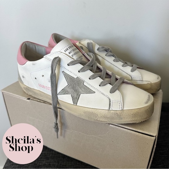 NIB Golden Goose Deluxe Brand GGDB Pink Super-Star Sneakers, Sizes 37 & 38 - Picture 1 of 7